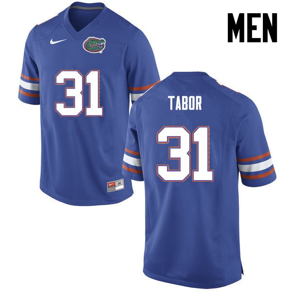 Florida Gators Men #31 Teez Tabor College Football Jersey Blue